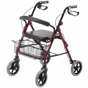 Andador plegable con asiento y canasto