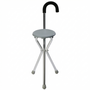 Bastón de aluminio con asiento